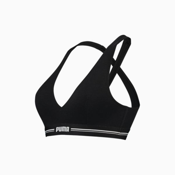 Women's Cross Back Padded Top, black, large-ZAF