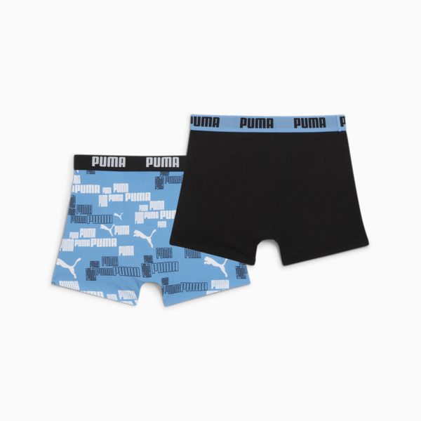 PUMA Boys' Logo Boxer 2 pack, blue combo, large-ZAF