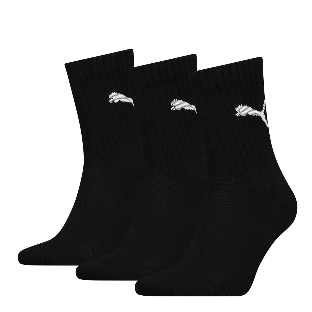 Short Socks Unisex (3-Pack) in Black by PUMA, 6-8