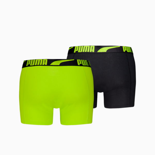 PUMA Men's Boxer Briefs 2 Pack, Fizzy Lime, large-MEX