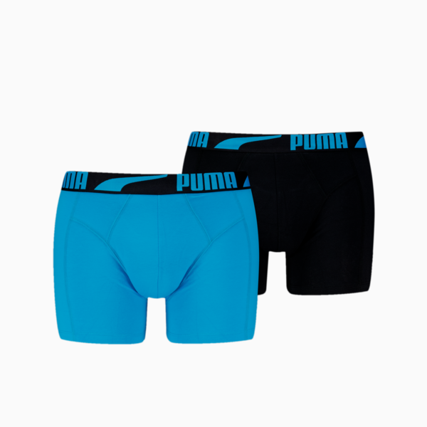 PUMA Men's Boxer Briefs 2 Pack, Electric Blue Lemonade, large-MEX