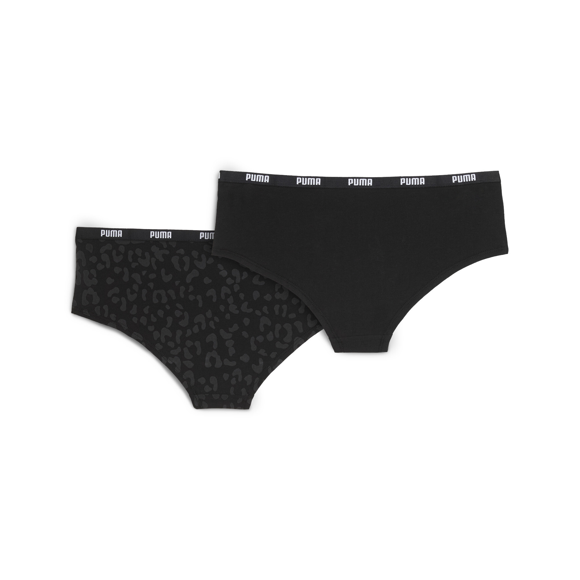 Women's Puma's Hipster Underwears 2 Pack, Black, Size 5, Clothing