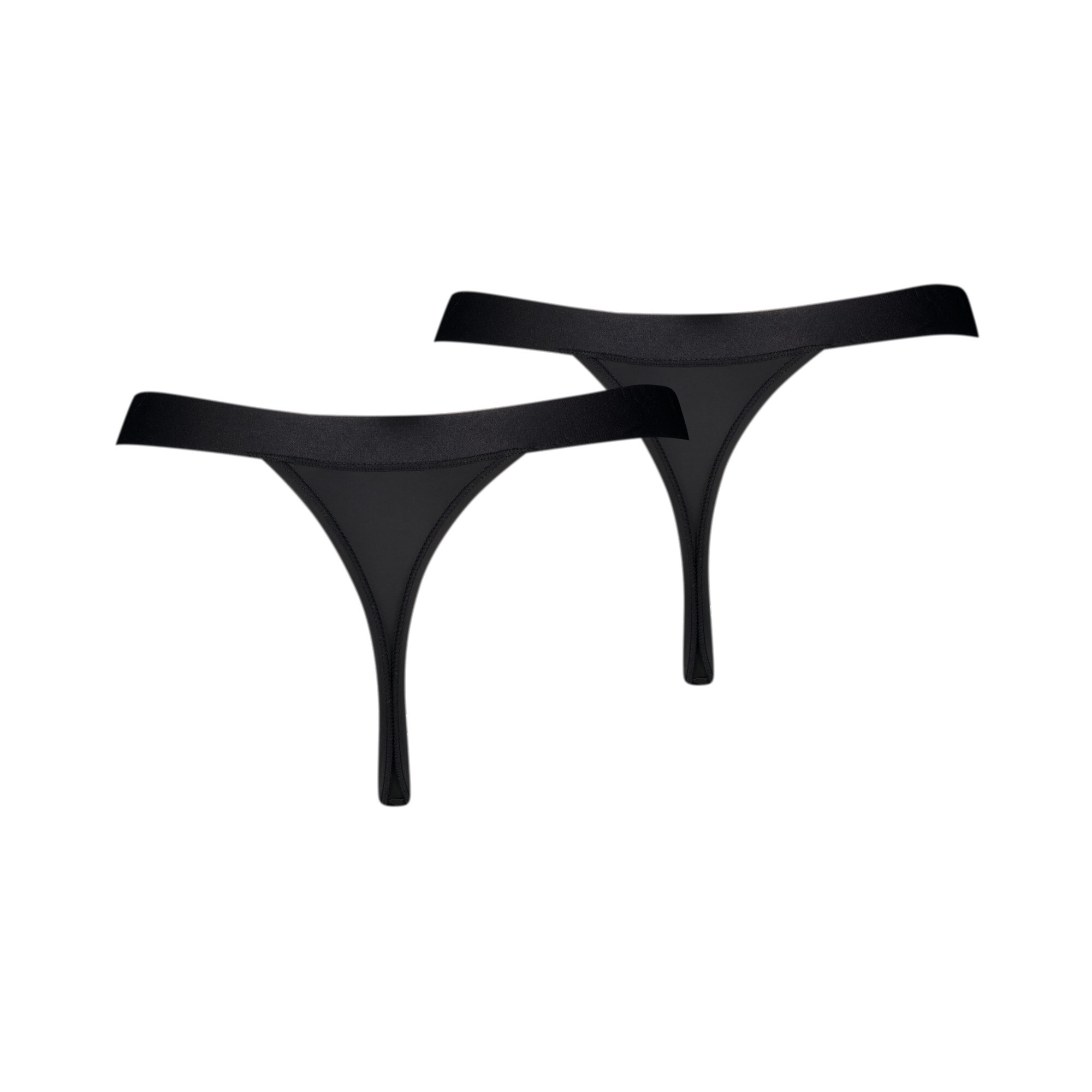 Women's Puma's String Thongs 2 Pack, Black, Clothing