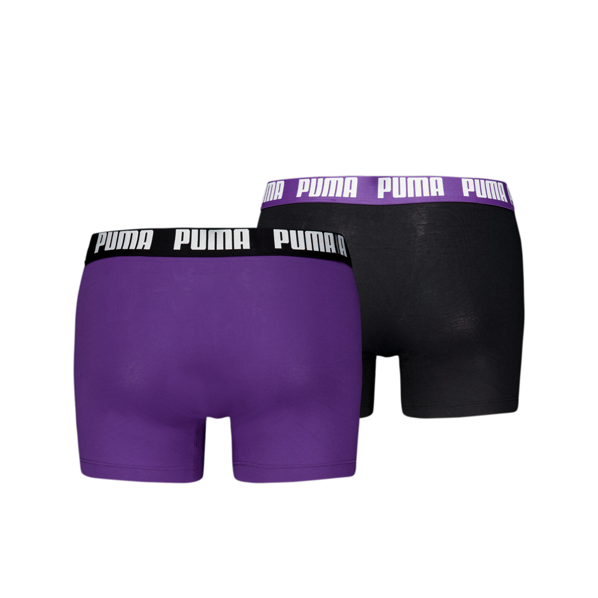 Men's Puma's Boxer Briefs 2 Pack, Purple, Size 4, Clothing