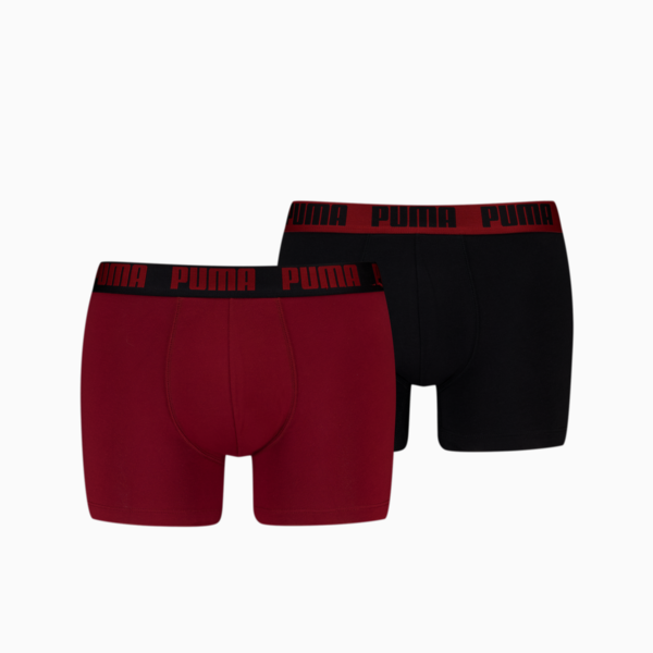 Bóxer PUMA para hombre (2 u.), Burgundy, large-MEX