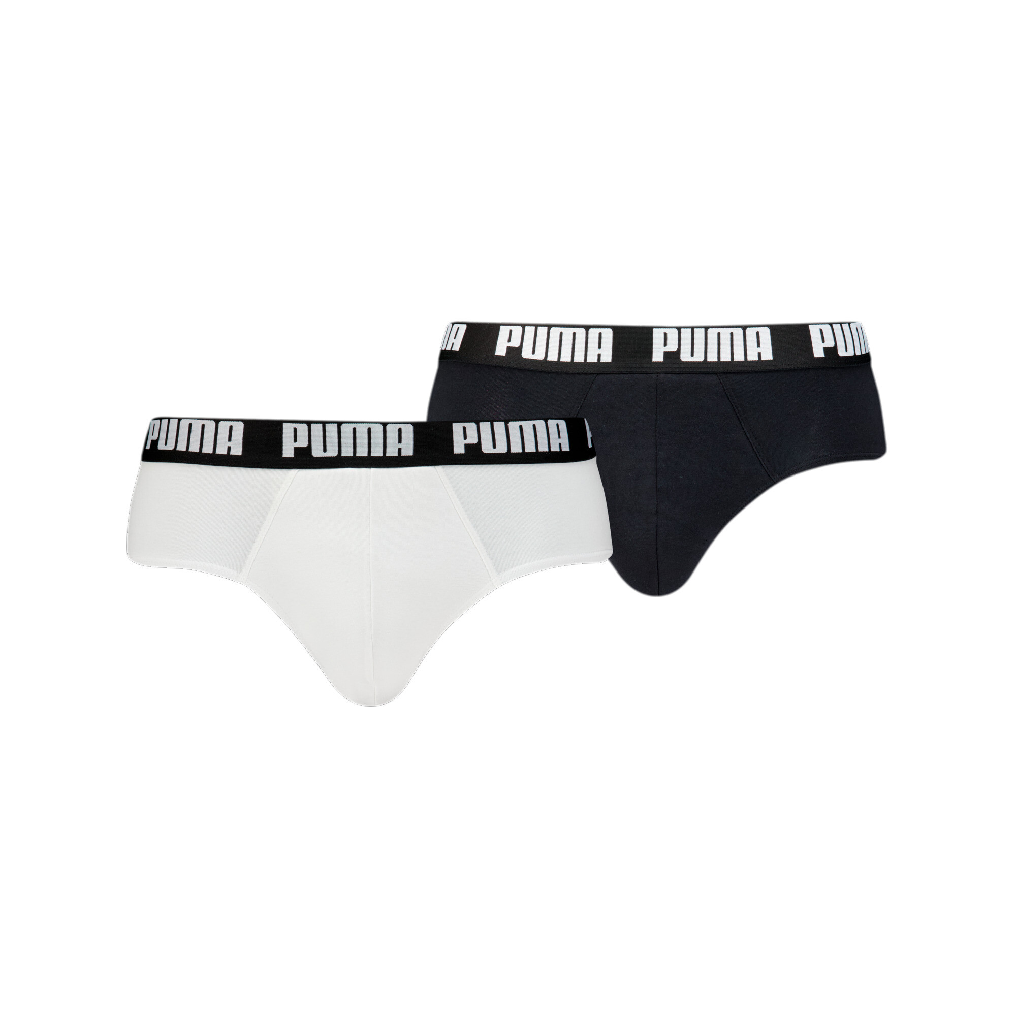 Men's Puma's Briefs 2 Pack, White, Size 5, Clothing