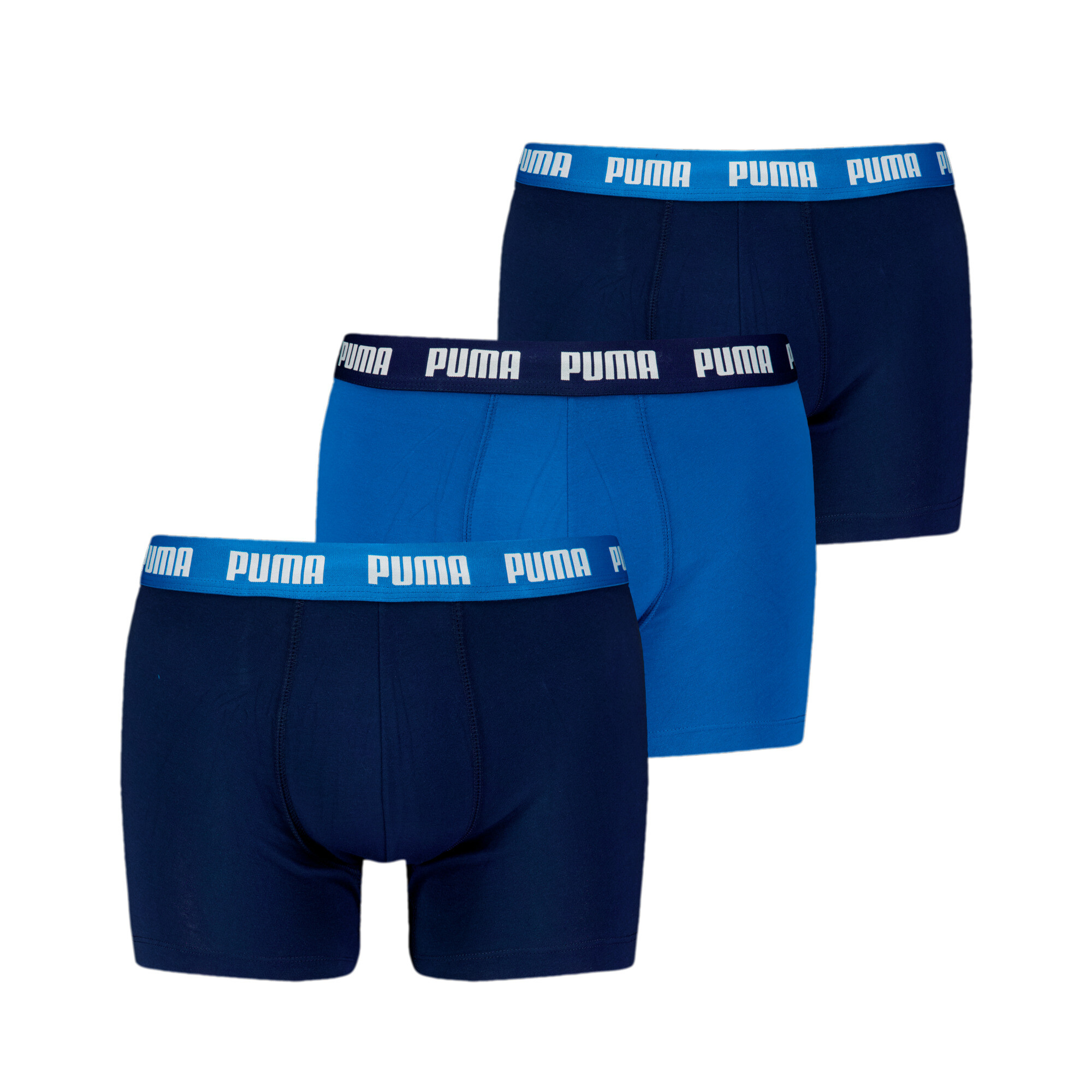 Puma Boxershorts Herren (3er-Pack), Kleidung, Blau, 4