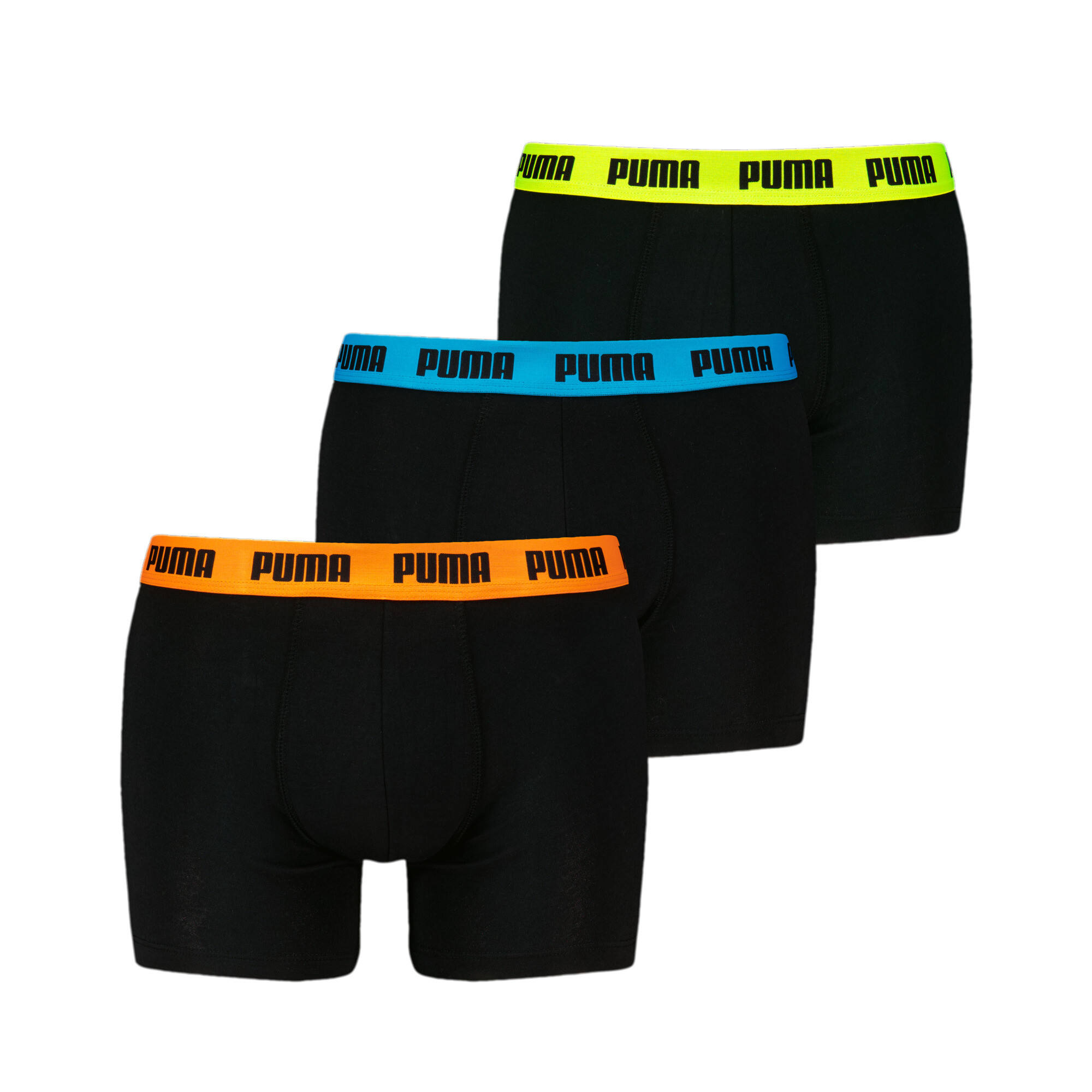 Men's Puma Boxer Briefs 3 Pack, Black, Clothing