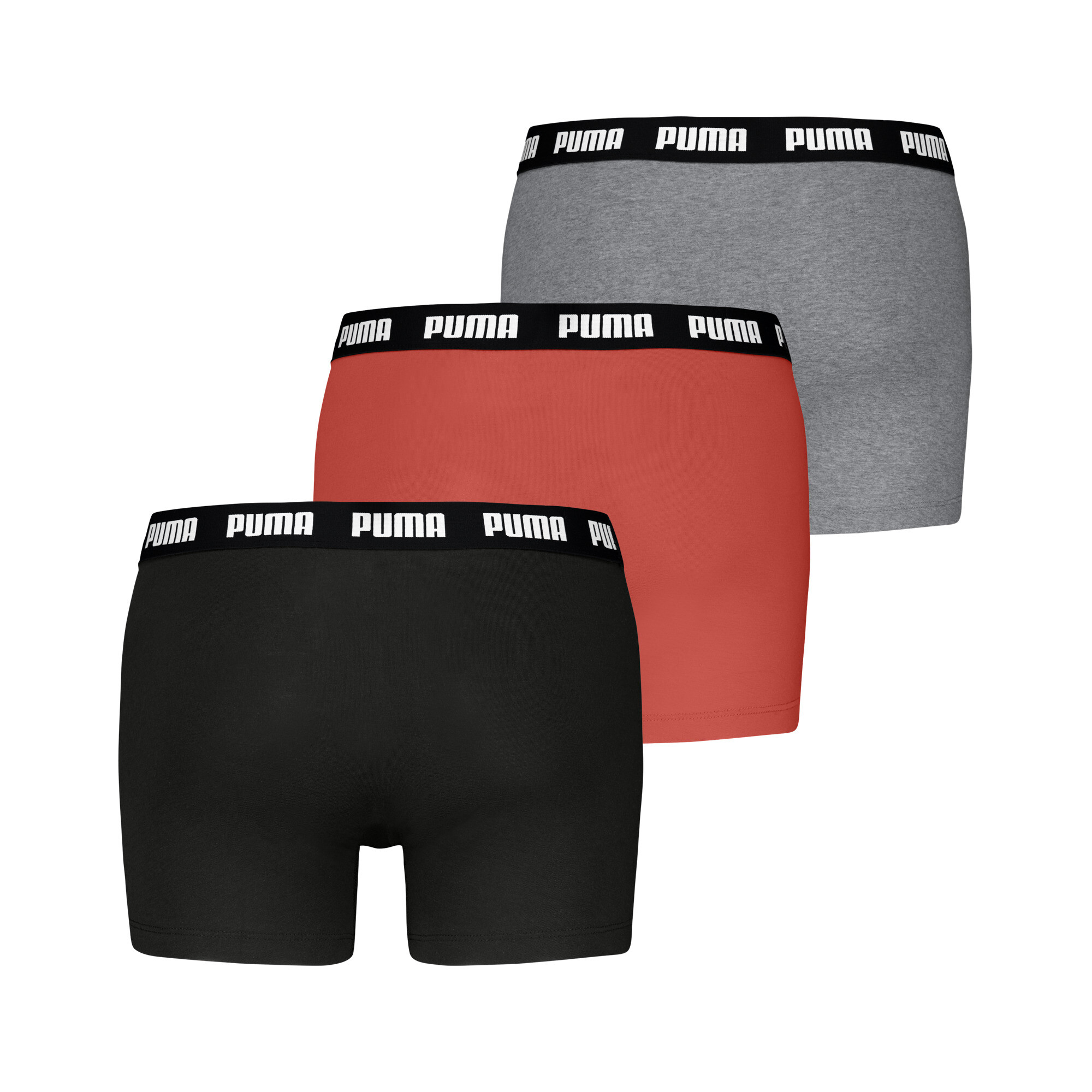 PUMA Boxershorts voor Heren, Grijs/Oranje, Maat 4 thumbnail 2