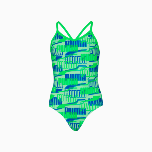 Traje de baño niña Puma Printed, green combo, large-MEX