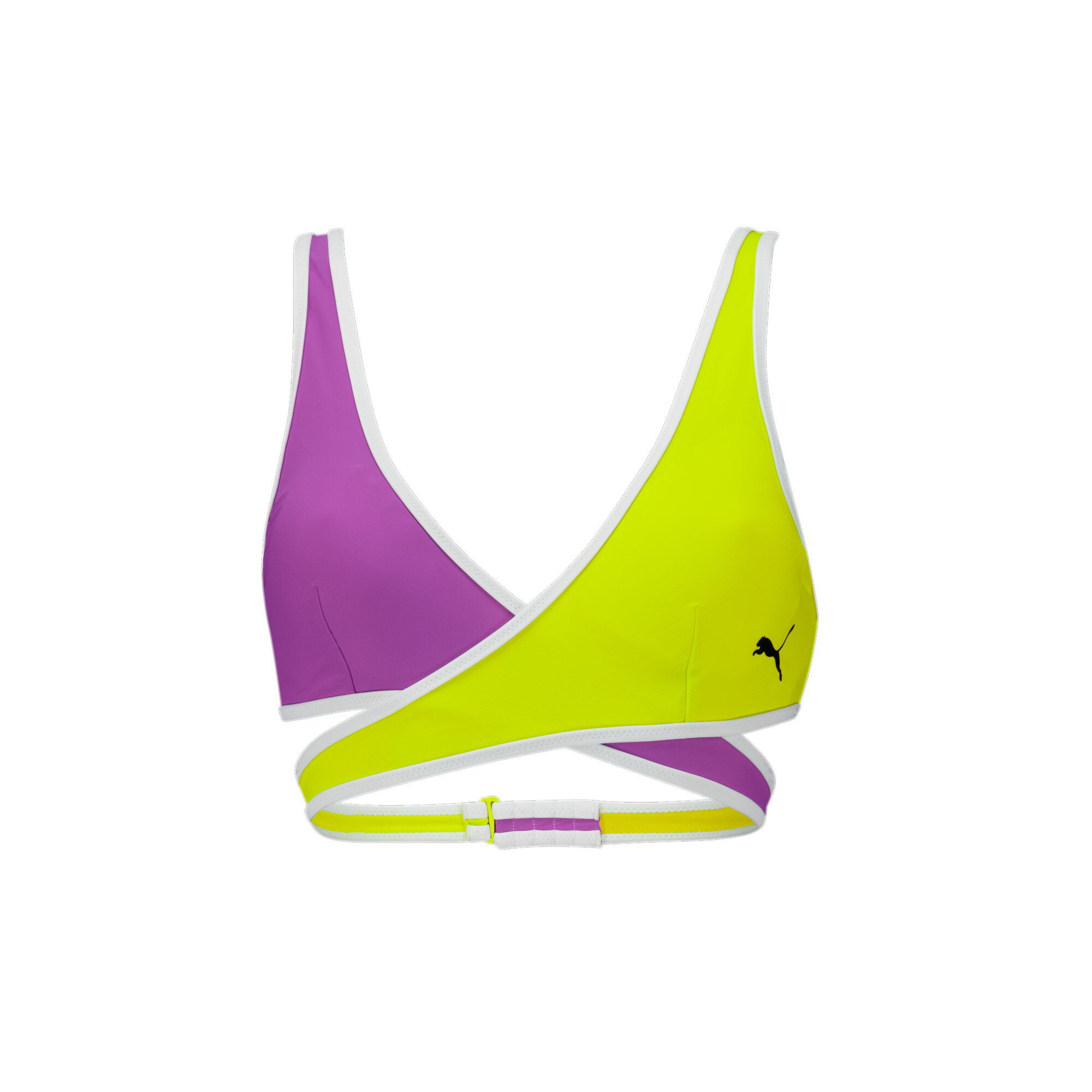 PUMA korte bikinitop voor Dames, Paars, Maat XS