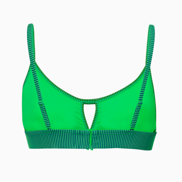 Top de baño PUMA Peek-a-boo para mujer, green combo, large-MEX