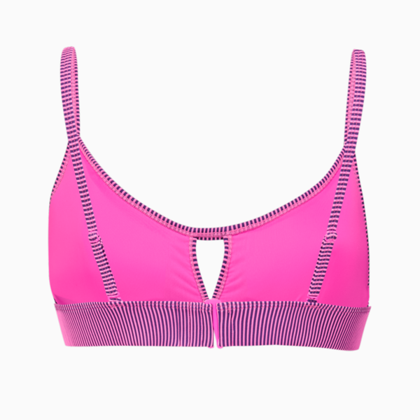 Top de baño PUMA Peek-a-boo para mujer, pink combo, large-MEX