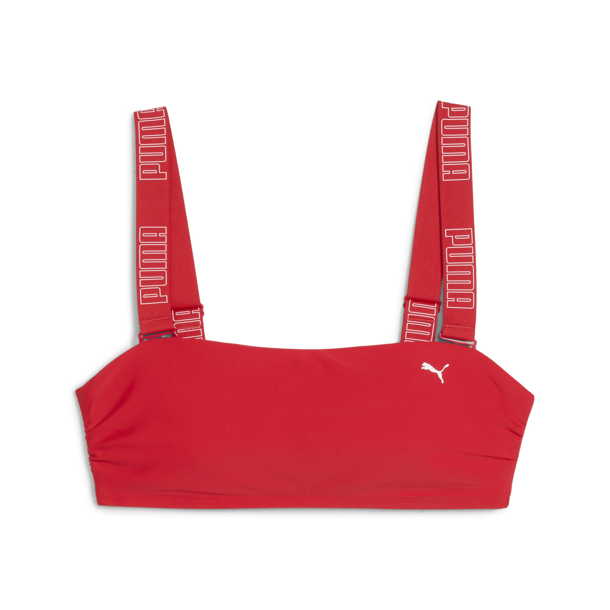 PUMA bandeau-bikinitop voor Dames, Rood, Maat S thumbnail 3