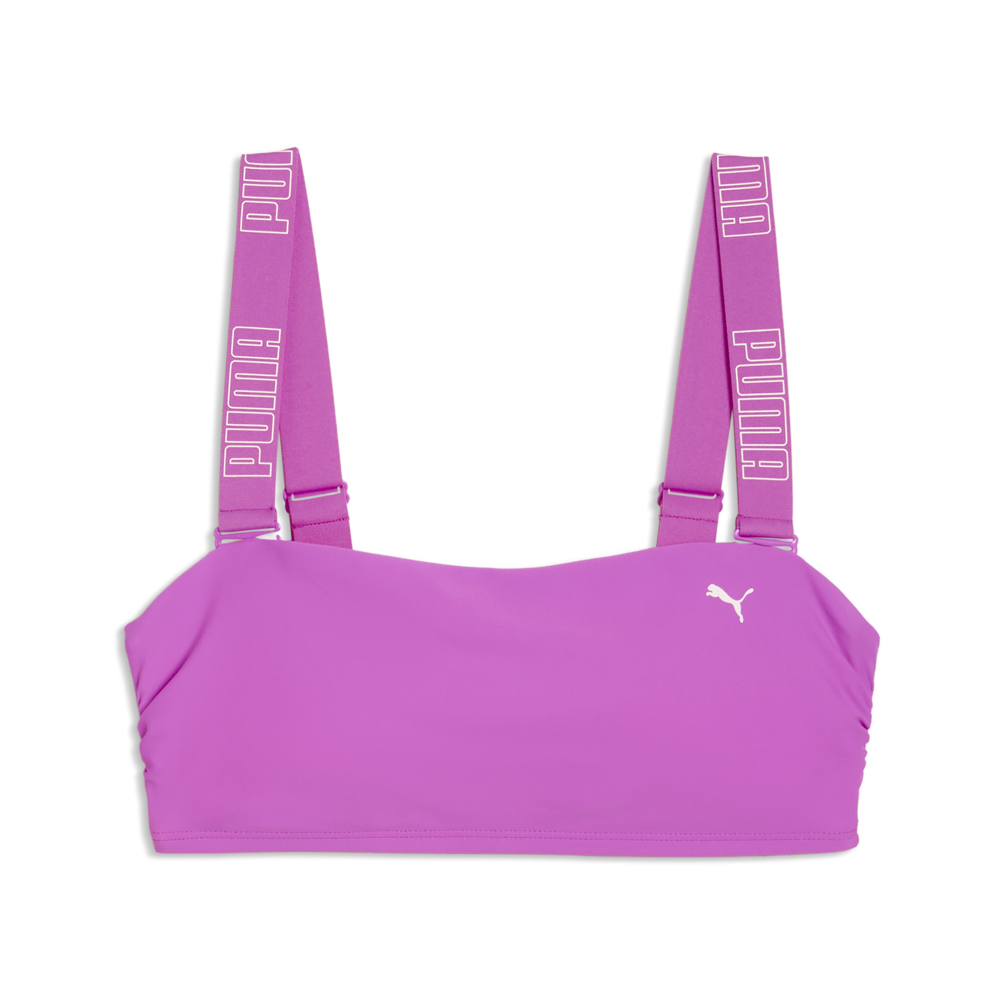 PUMA bandeau-bikinitop voor Dames, Roze, Maat L