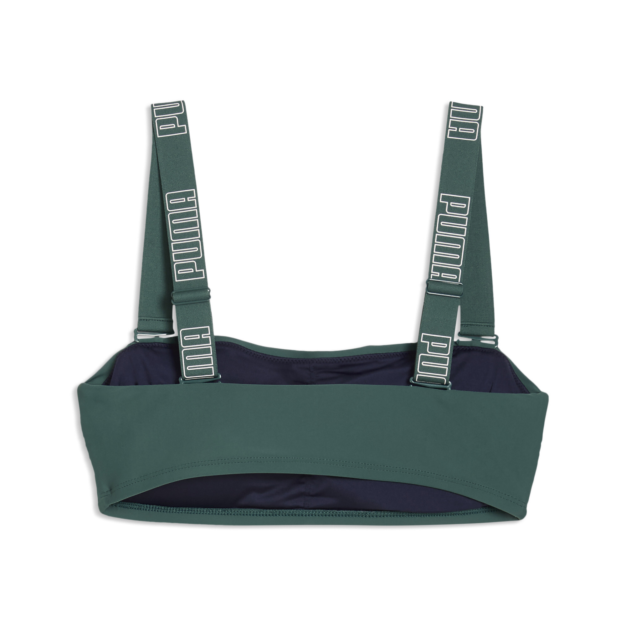 PUMA bandeau-bikinitop voor Dames, Groen, Maat L thumbnail 2