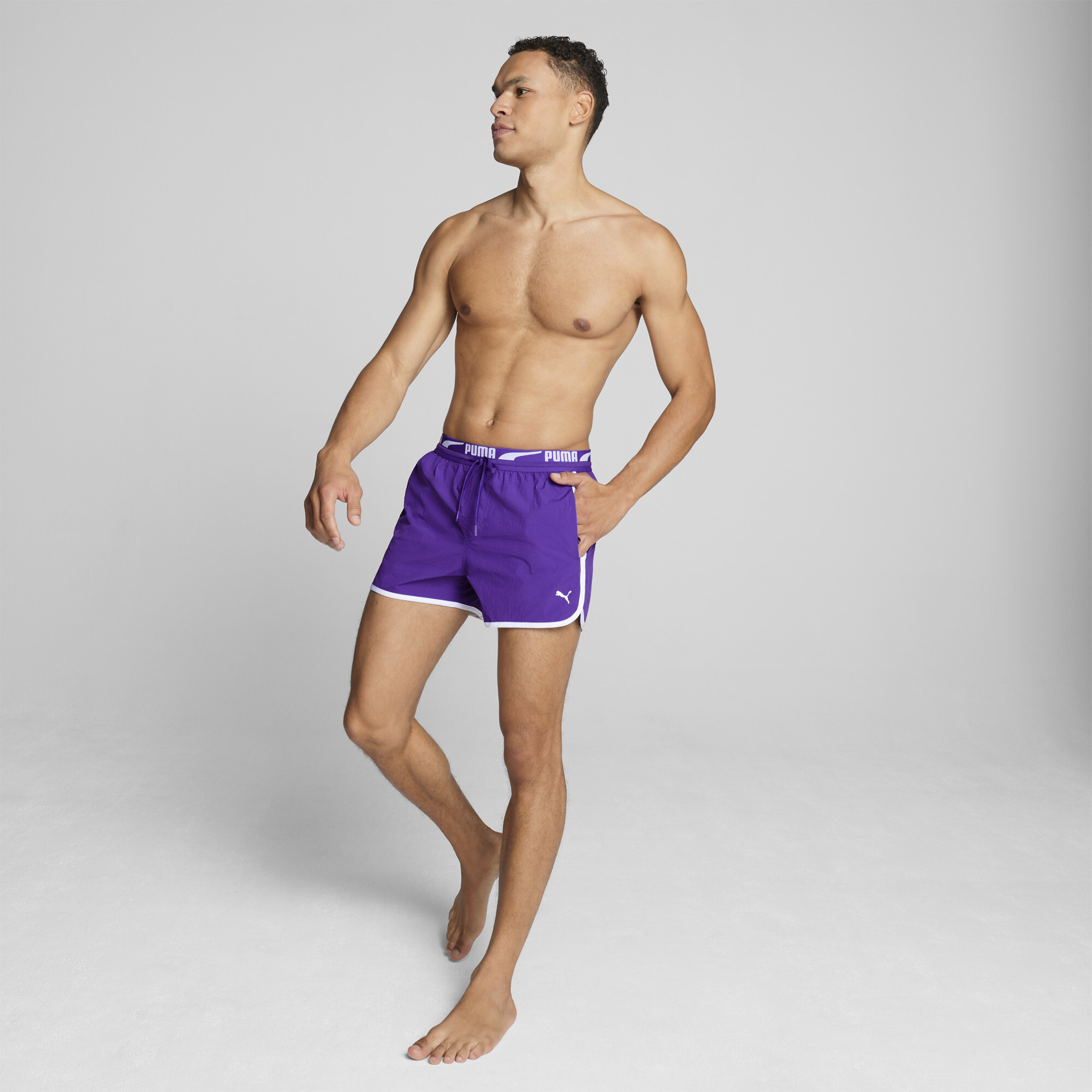 Men's Puma's Swim Shorts, Purple, Size XS, Clothing