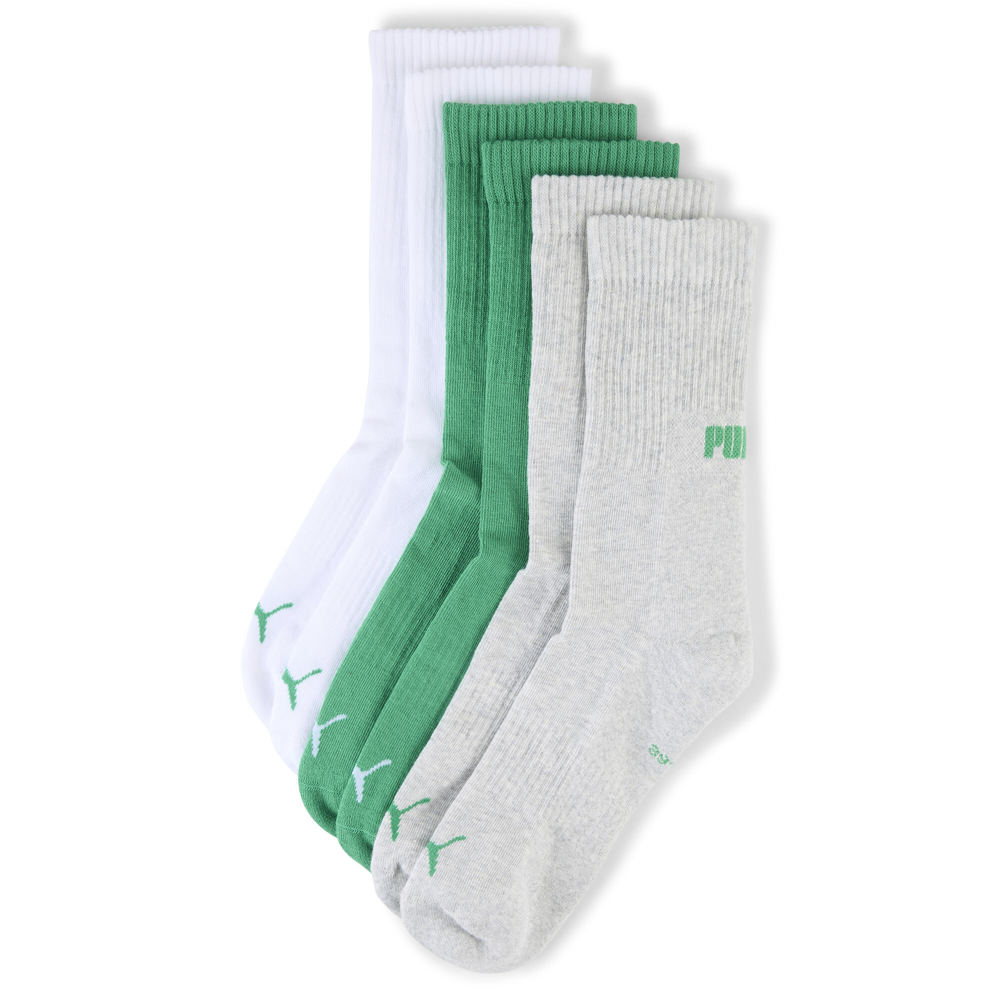 Licence Puma Crew-Socken 3er-Pack Unisex | Green Combo | Größe: 43-46