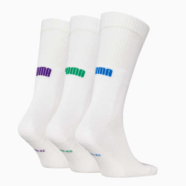 Paquete de 3 medias unisex, white combo, large-ARG