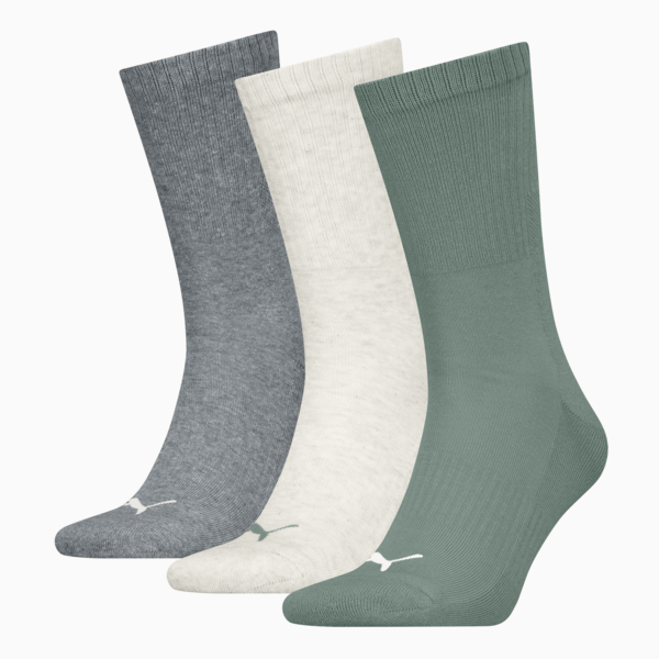 Paquete de 3 medias unisex, green / grey, large-ARG