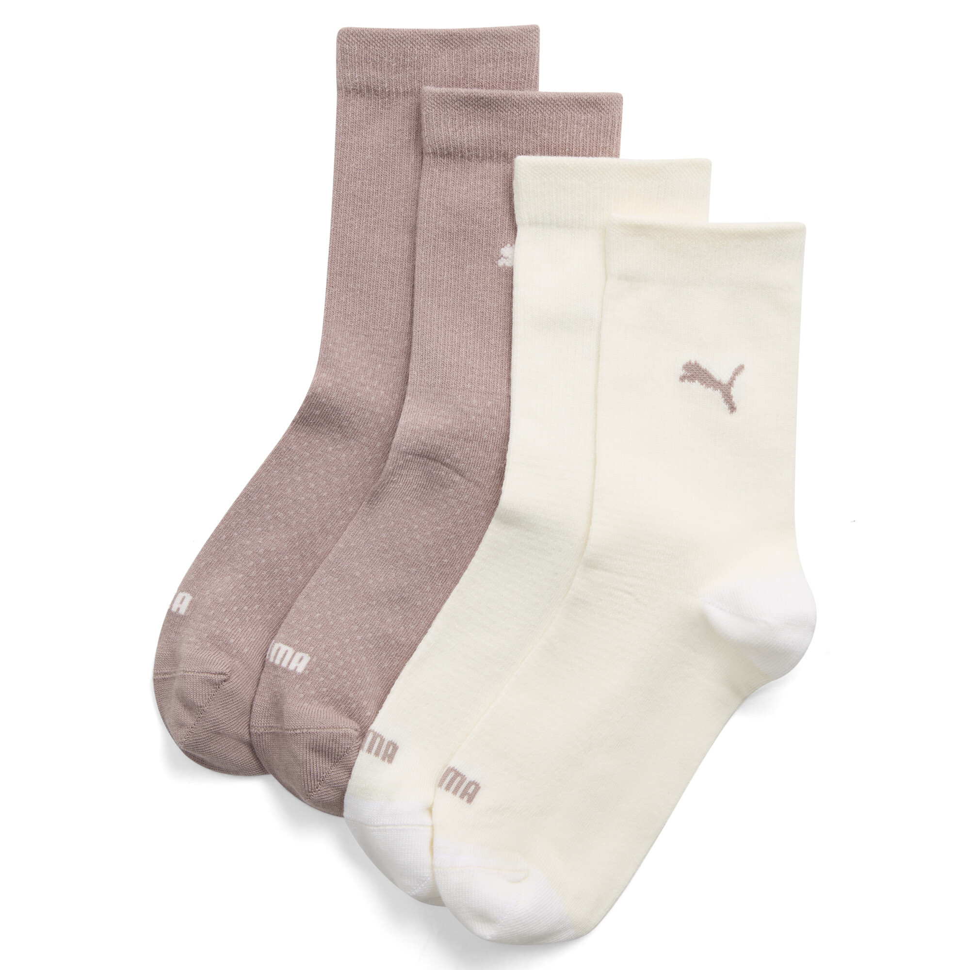PUMA klassieke damessokken (set van 2 paar), Beige, Maat 39-42