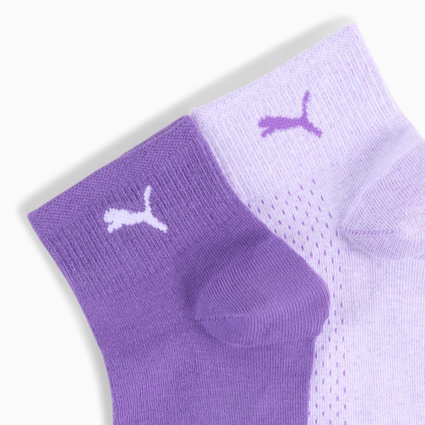 Paquete de 2 pares de medias tobilleras para mujer PUMA, purple combo, large-ARG
