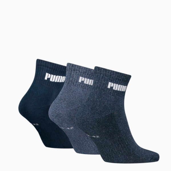 Paquete de 3 medias tobilleras PUMA Unisex, navy, large-ARG