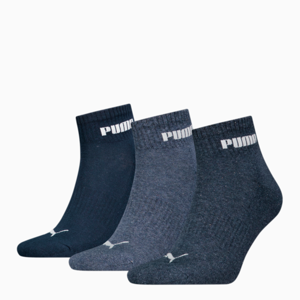 Paquete de 3 medias tobilleras PUMA Unisex, navy, large-ARG