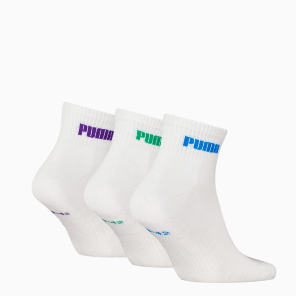 Paquete de 3 medias tobilleras PUMA Unisex, white combo, large-ARG