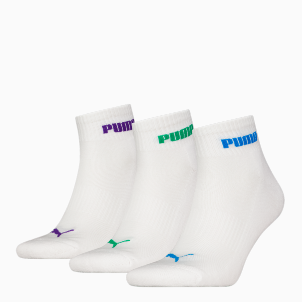 Paquete de 3 medias tobilleras PUMA Unisex, white combo, large-ARG