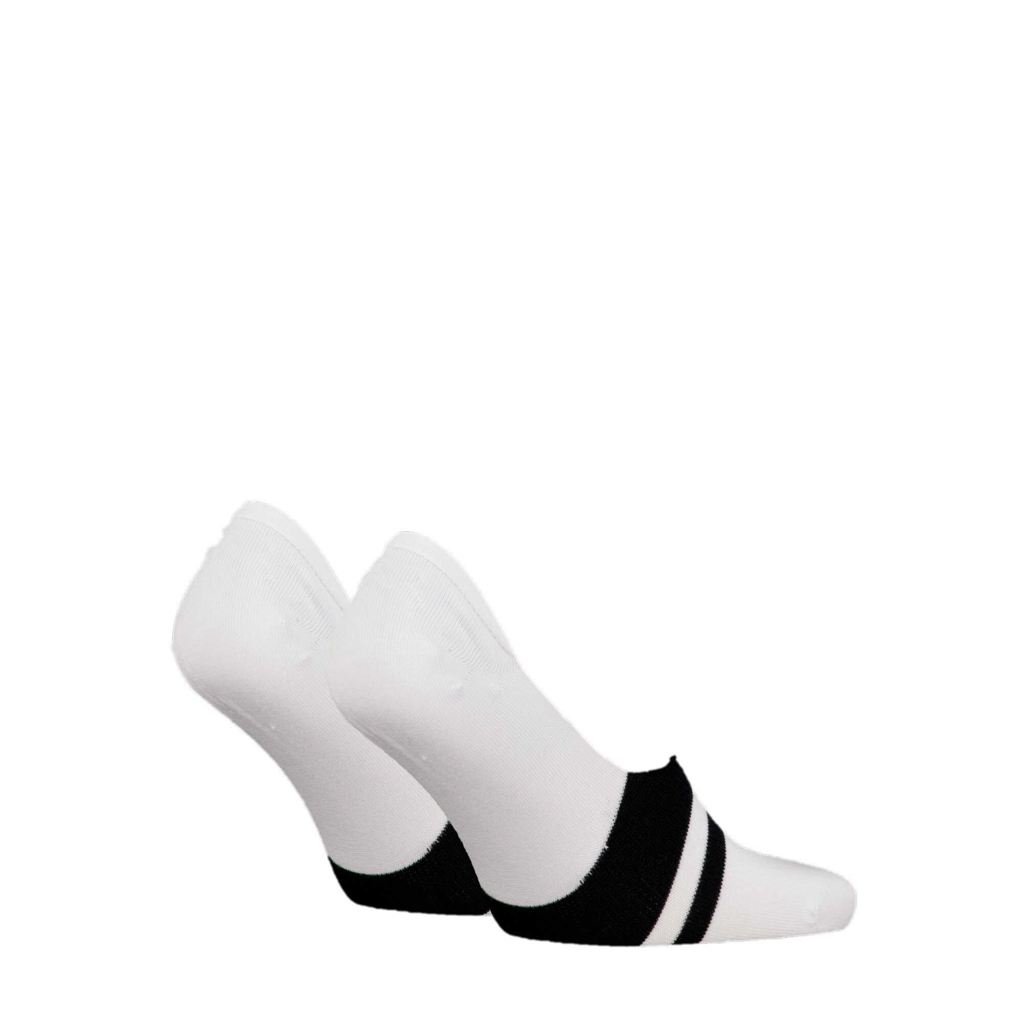 Puma Unisex Invisible Footie Socks 2 Pack, White, Size 39-42, Clothing