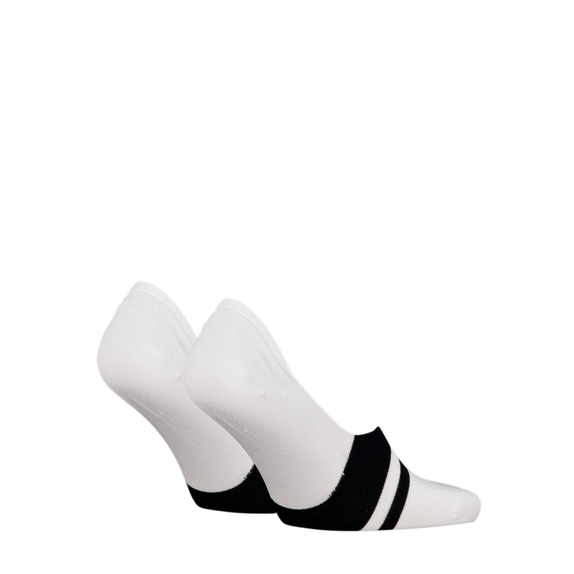 Puma Unisex Invisible Footie Socks 2 Pack, White, Size 39-42, Clothing