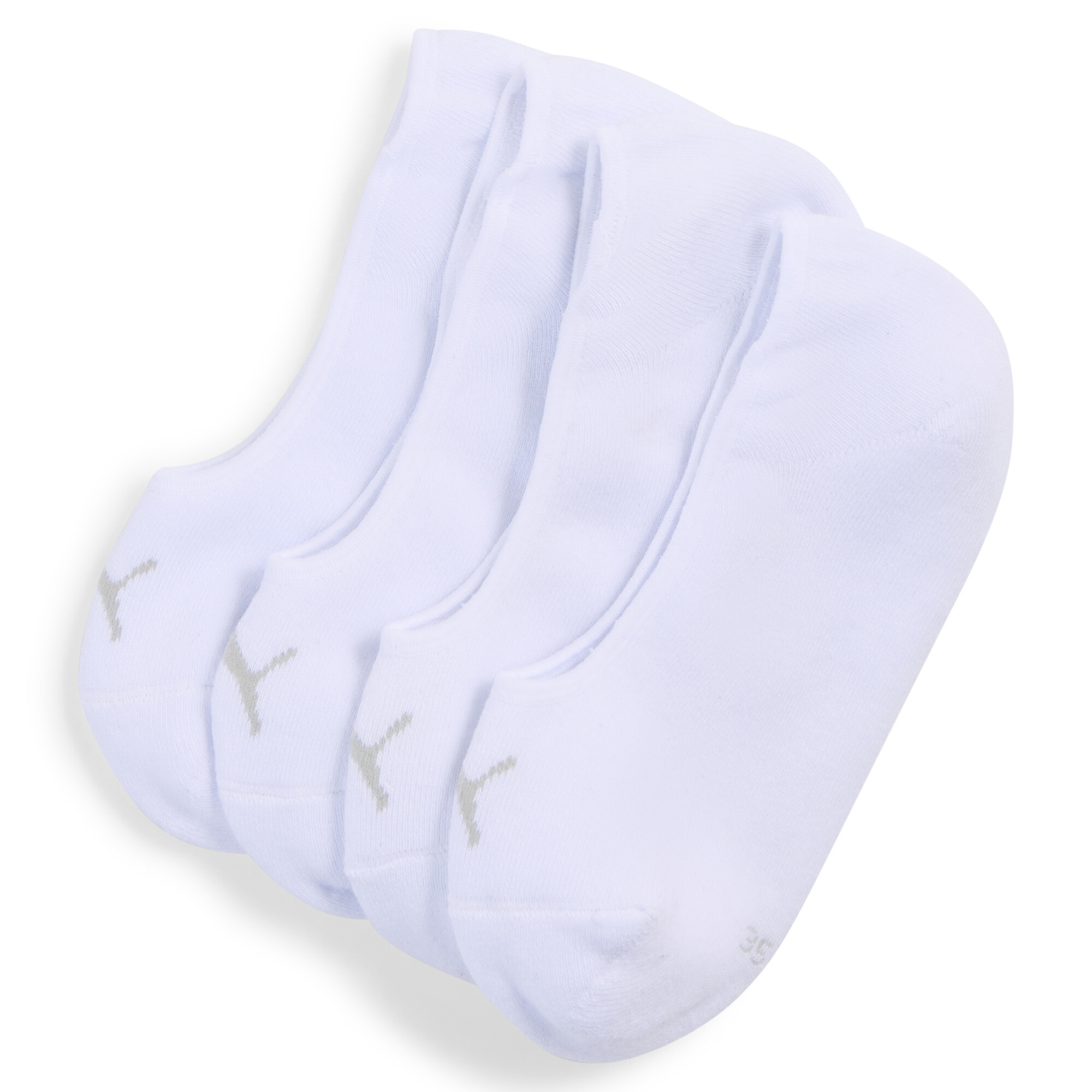 Women's Puma's Invisible Footie Socks 2 Pack, White, Size 35-38, Women