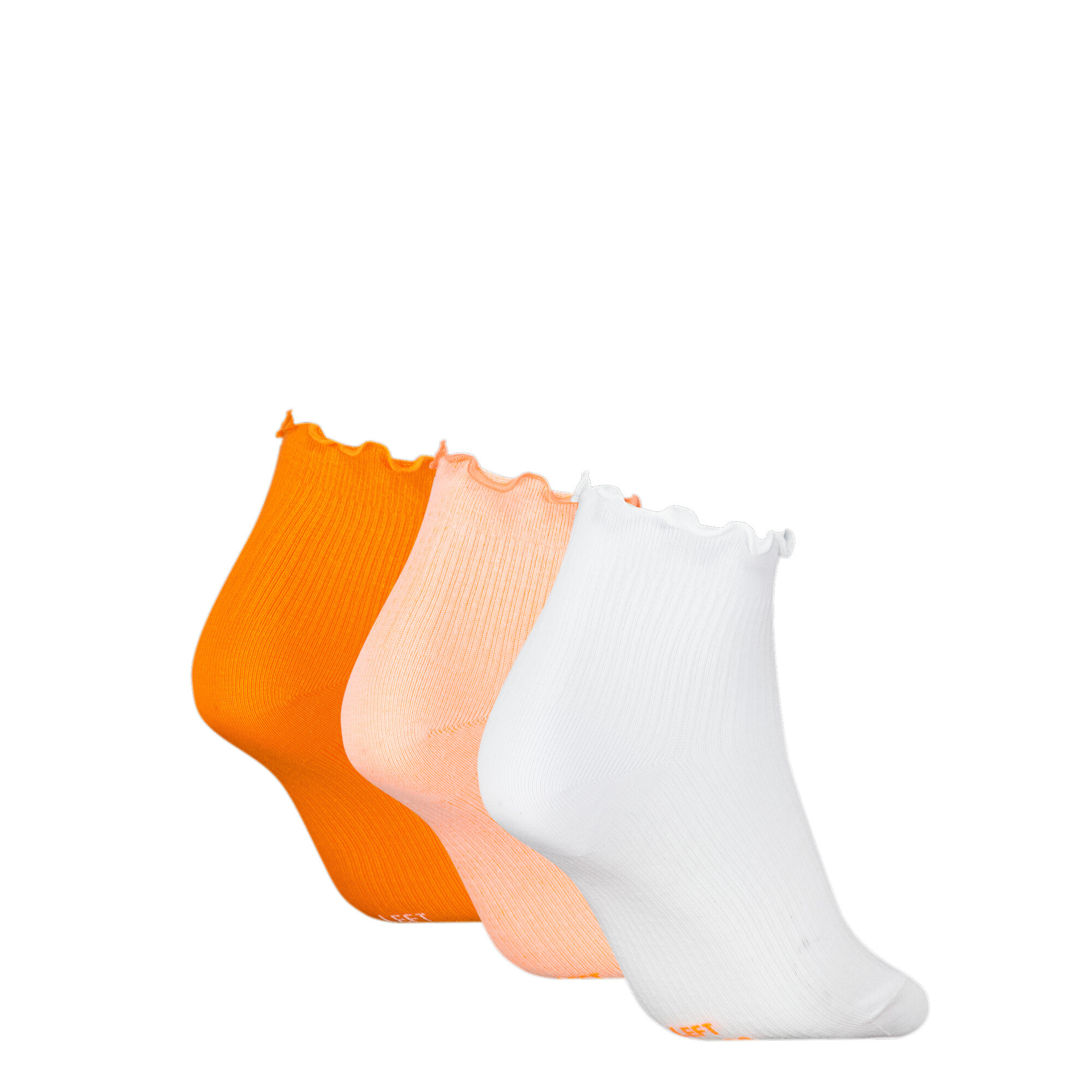 Women's Puma's Quarter Socks 3 Pack, Orange, Size 35-38, Clothing
