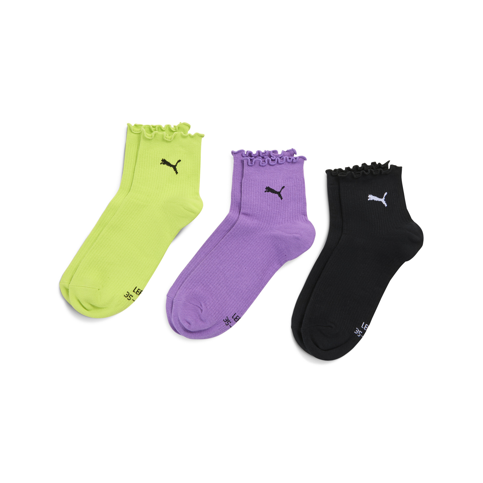 Women's Puma's Quarter Socks 3 Pack, Size 35-38, Clothing