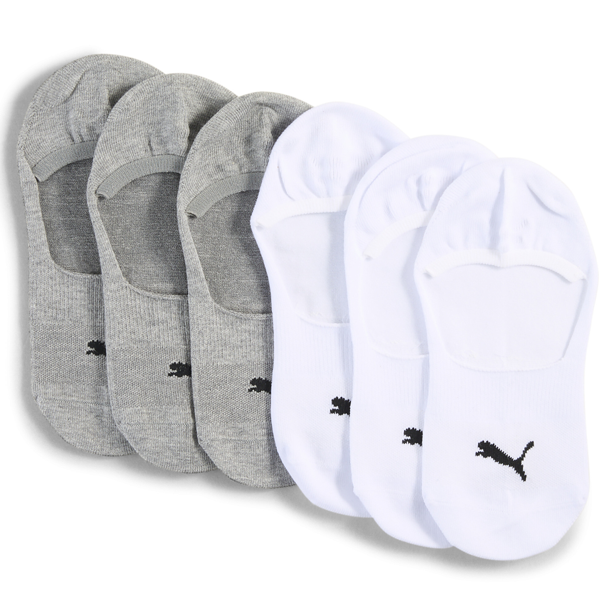 PUMA Uniseks voetjes (set van 6), Grijs/Wit, Maat 43-46 thumbnail 2