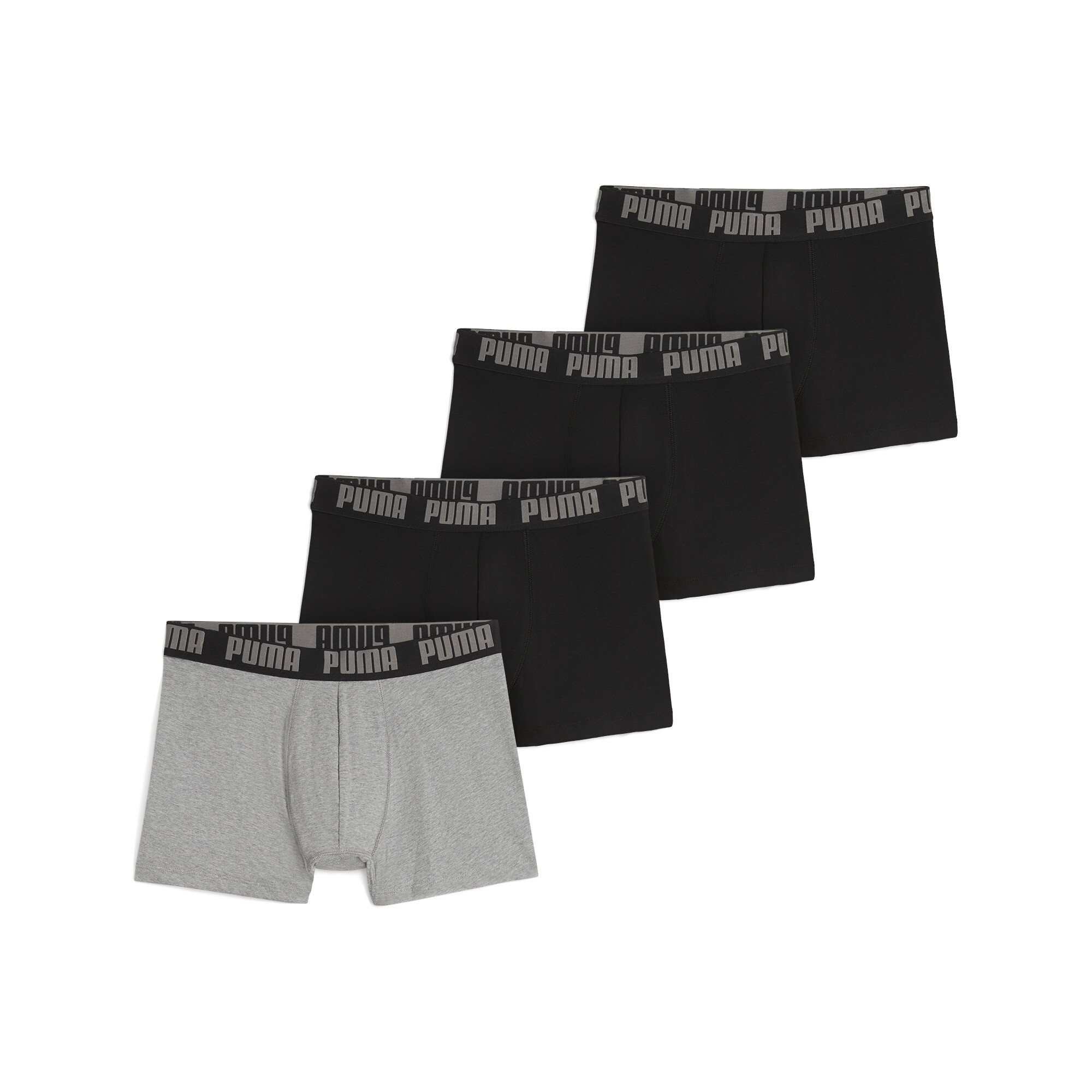 PUMA Boxershorts voor Heren, Zwart/Grijs, Maat 5