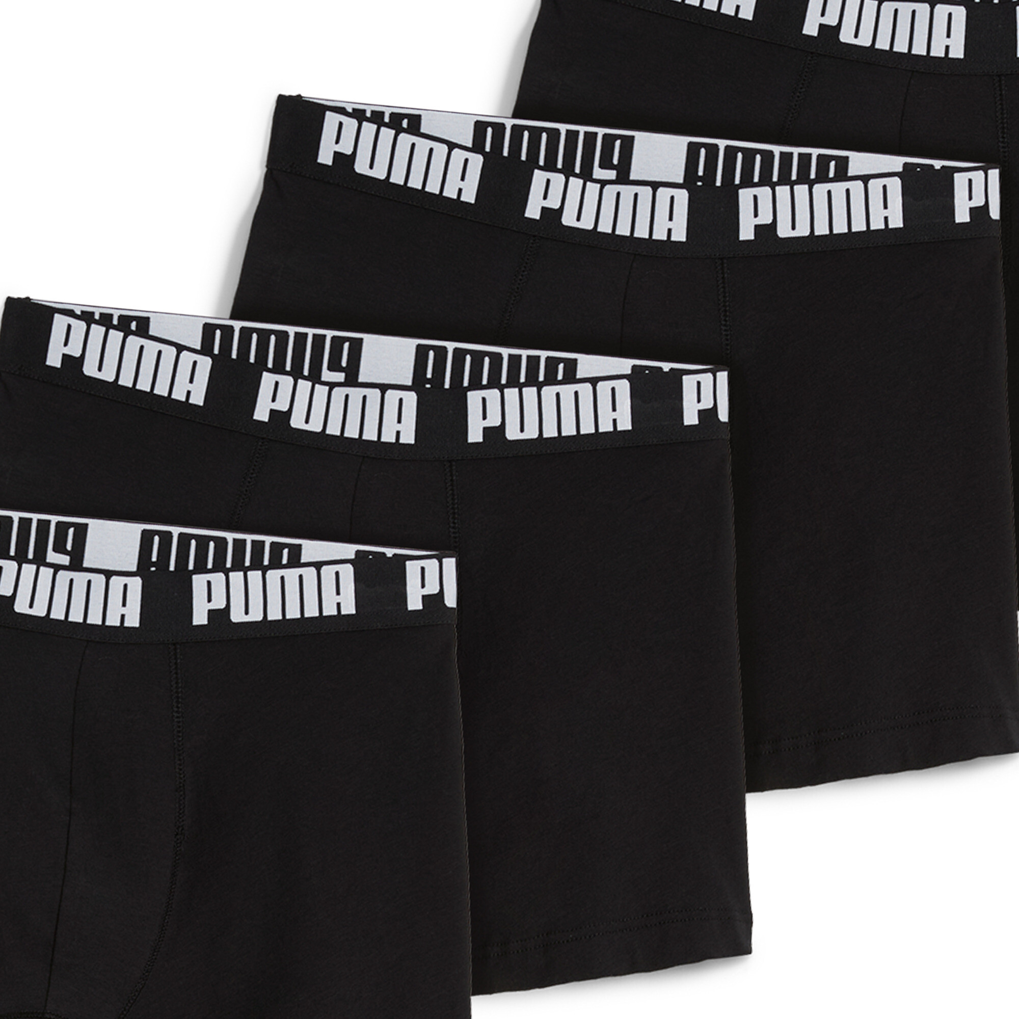 Men's Puma Boxer Briefs 4-Pack, Black, Size 6, Clothing