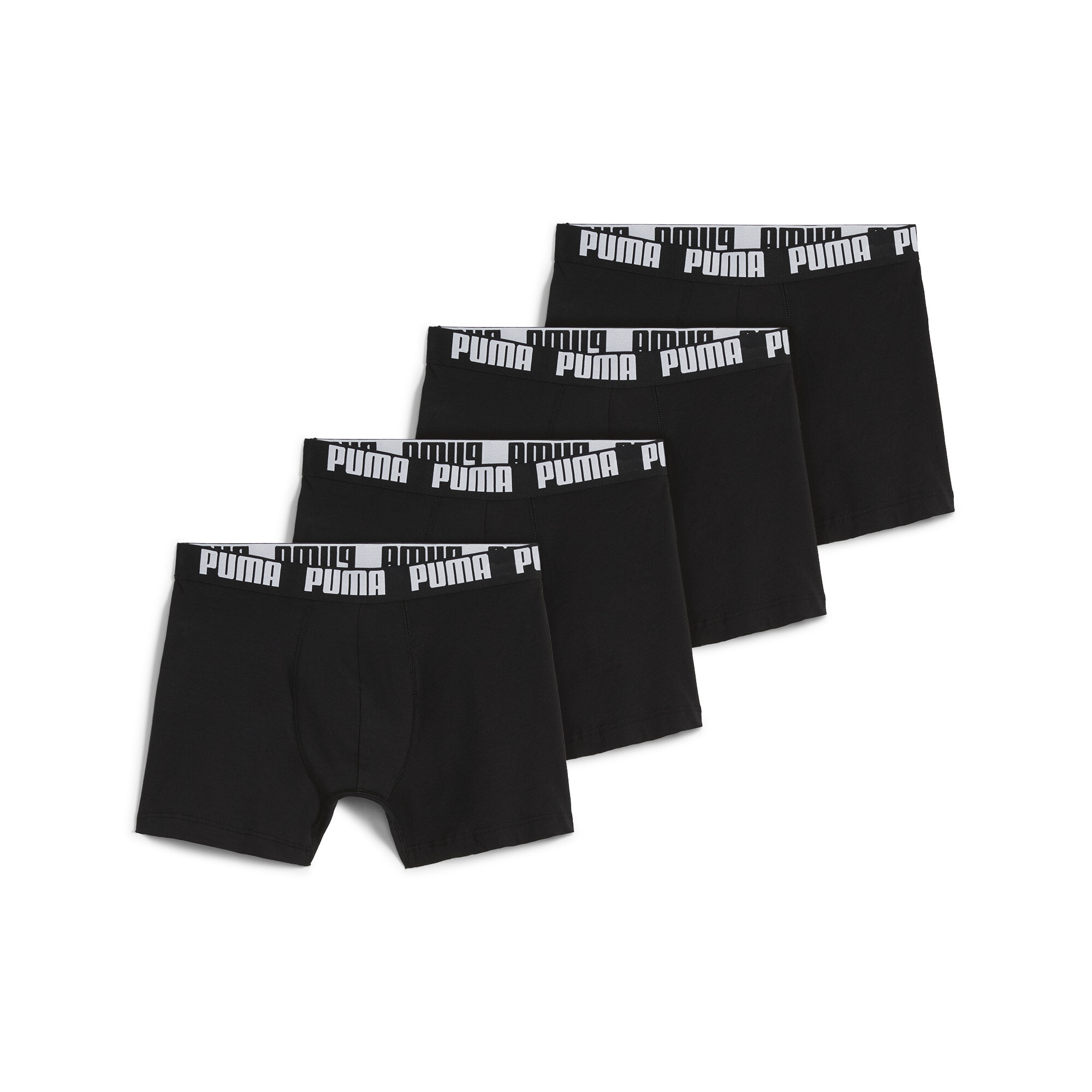 Men's Puma Boxer Briefs 4-Pack, Black, Size 6, Clothing