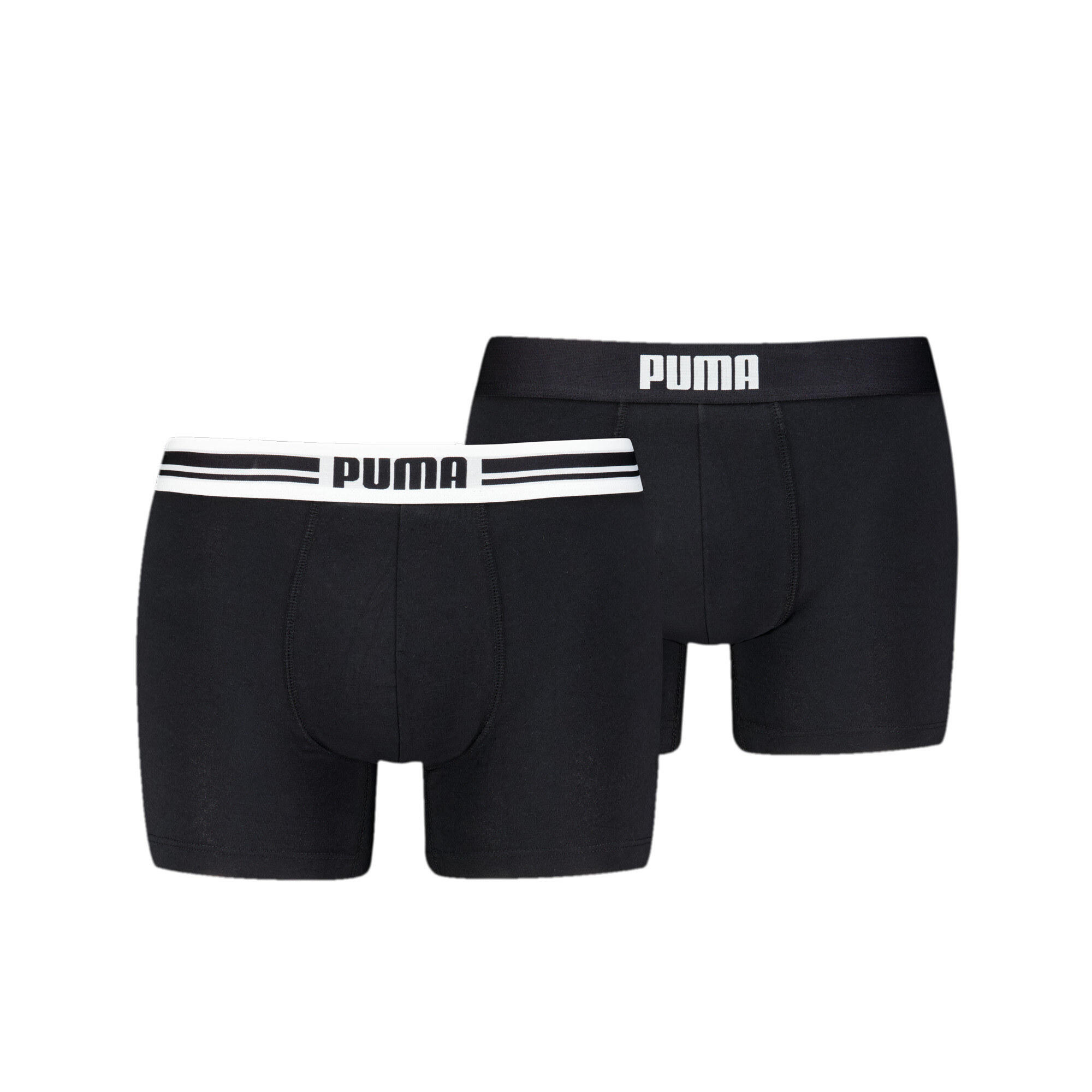 Puma Everyday's Boxer Briefs 2 Pack, Black, Size 4, Clothing