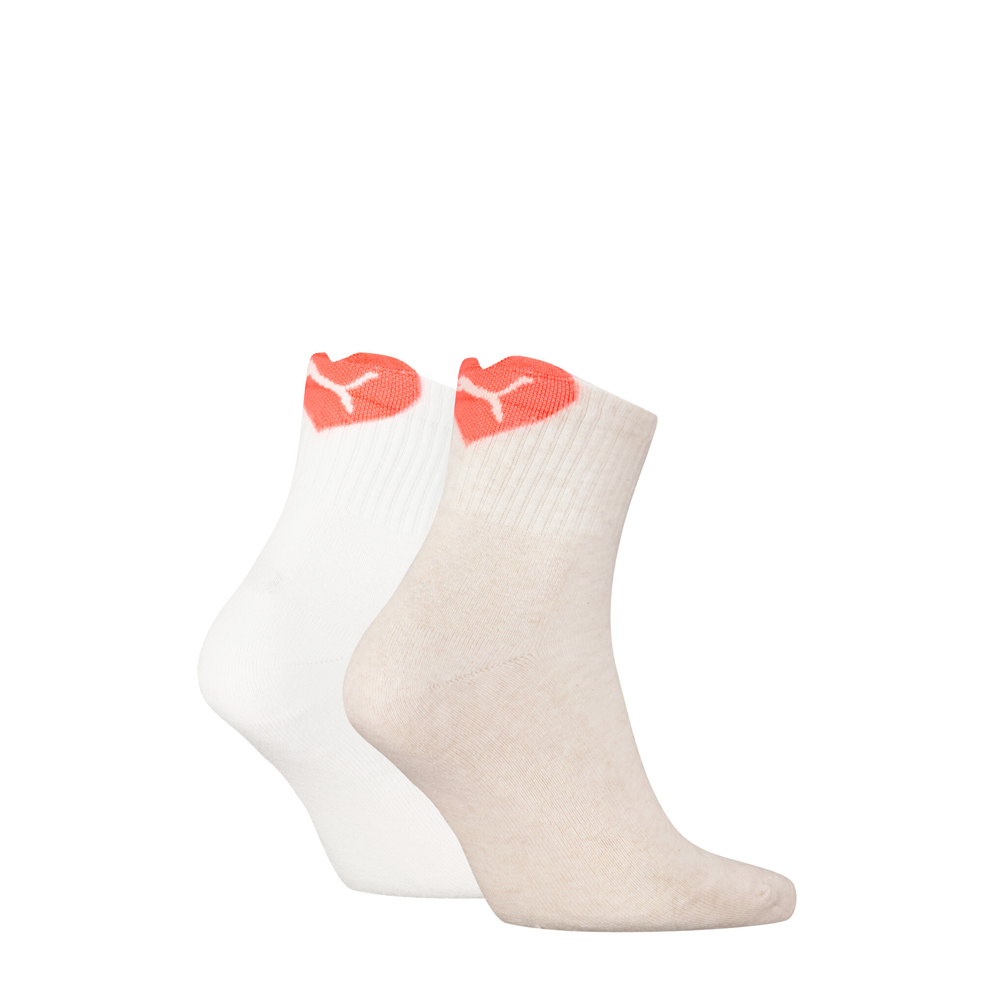 PUMA Heart korte damessokken (set van 2), Wit, Maat 35-38 thumbnail 2