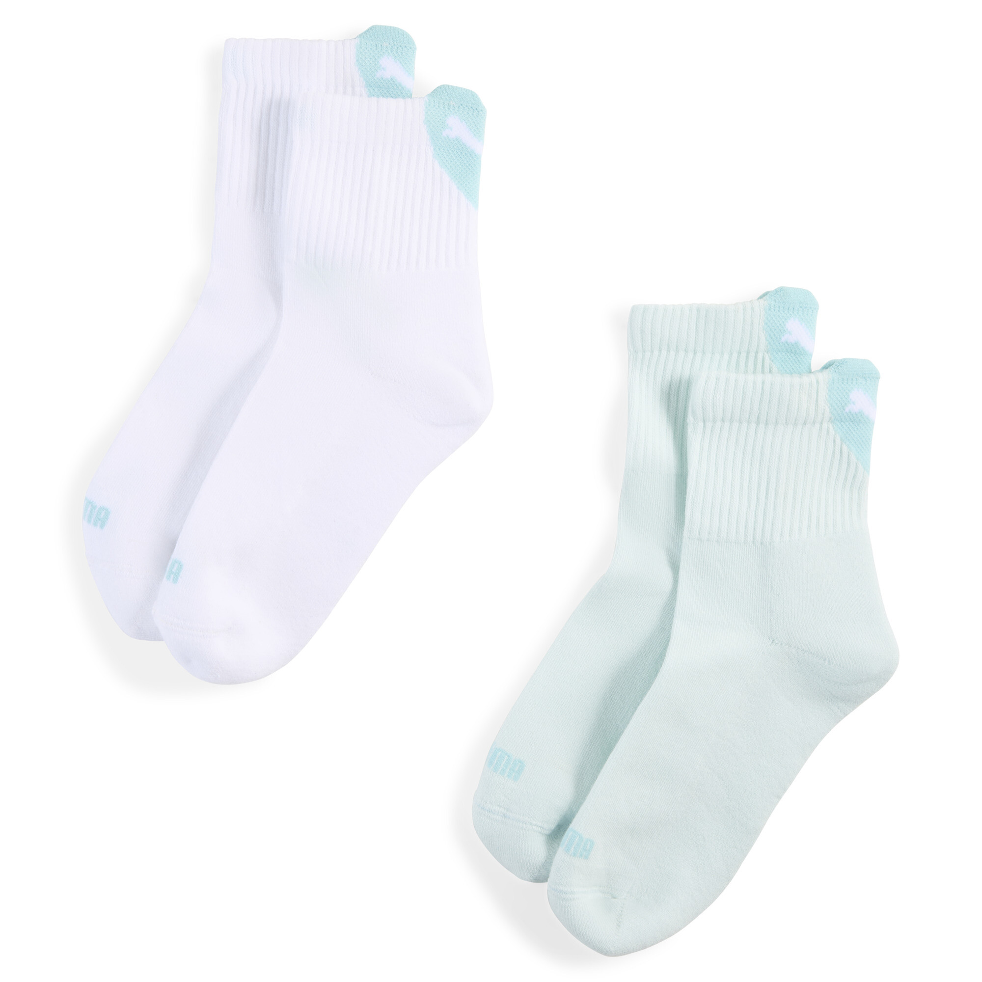 Licence Puma Heart Kurze Crew-Socken 2er-Pack Damen | Mint Combo | Größe: 35-38