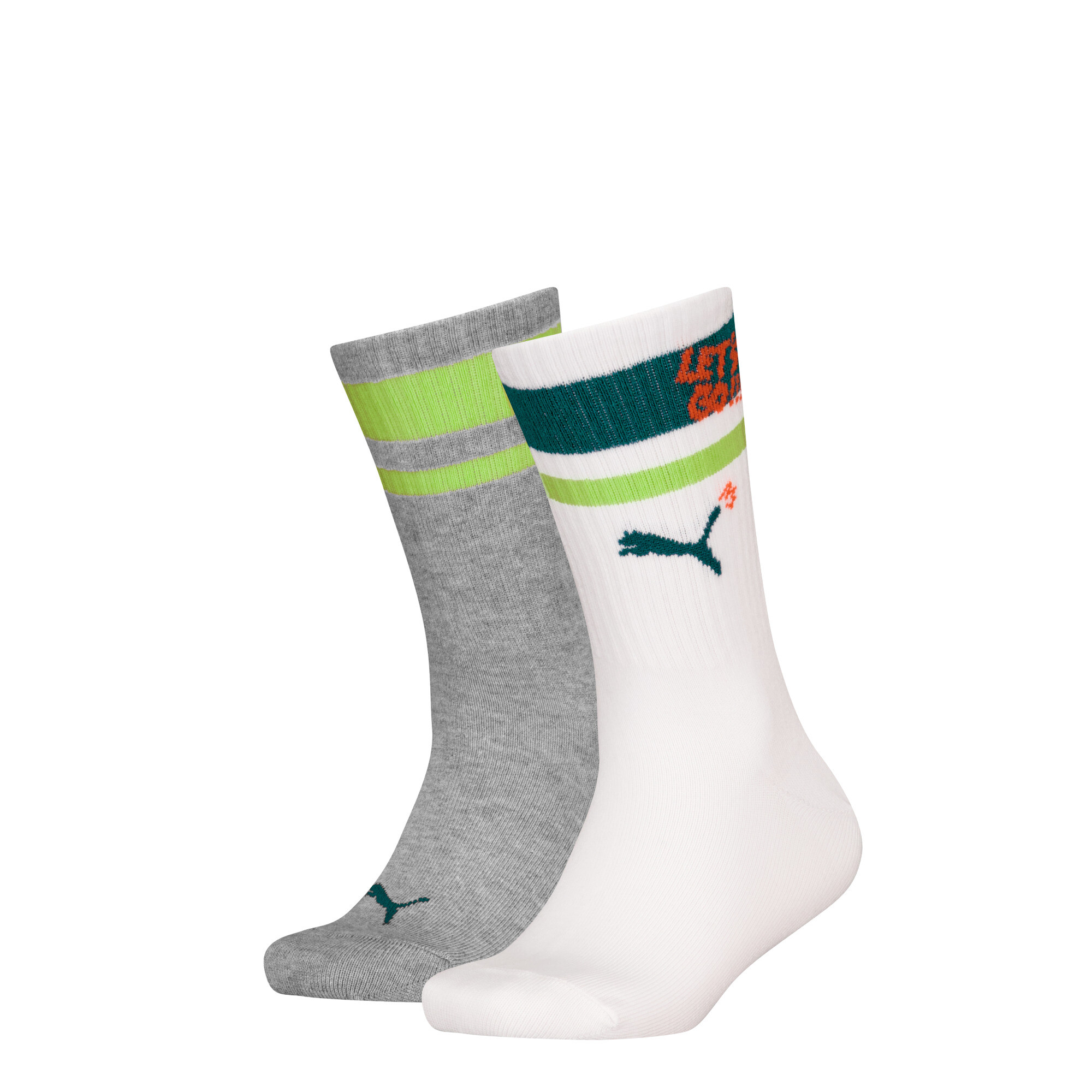 Licence Puma Crew-Socken 2er-Pack Kinder | Green Combo | Größe: 35-38