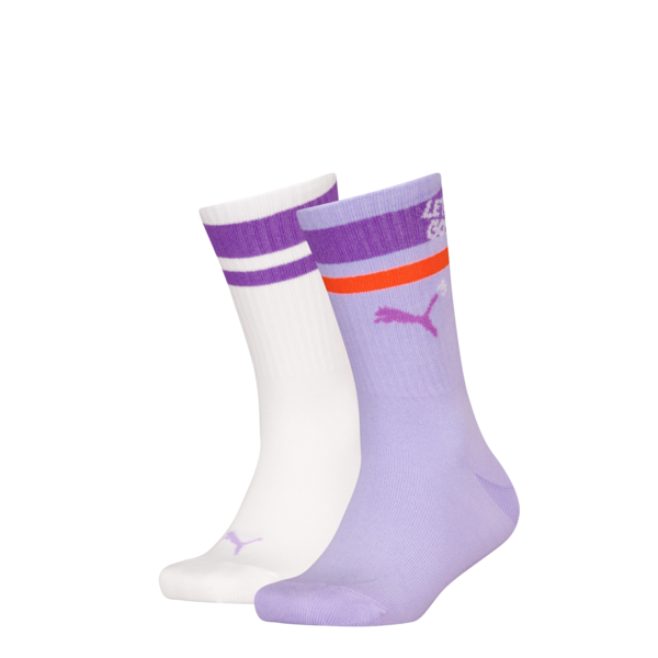 Pack de 2 calcetines deportivos para niños de PUMA, white / various logo colors, large-MEX