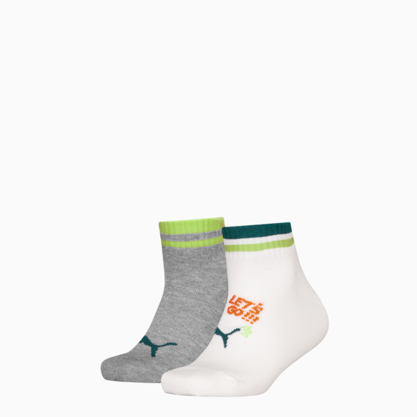 Quarter Socks 2 Pack Youth, green combo, large-MEX