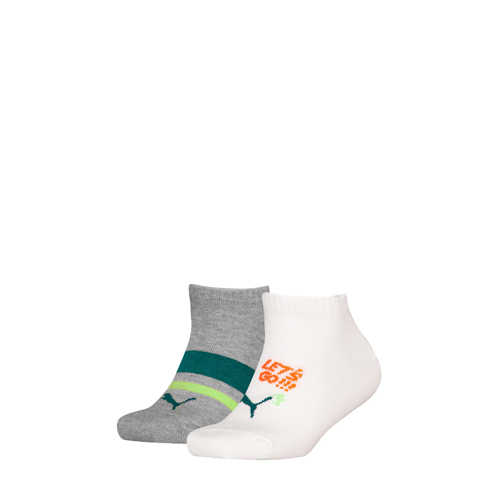 Licence Puma Sneaker-Socken 2er-Pack Kinder Schuhe | Green Combo | Größe: 27-30