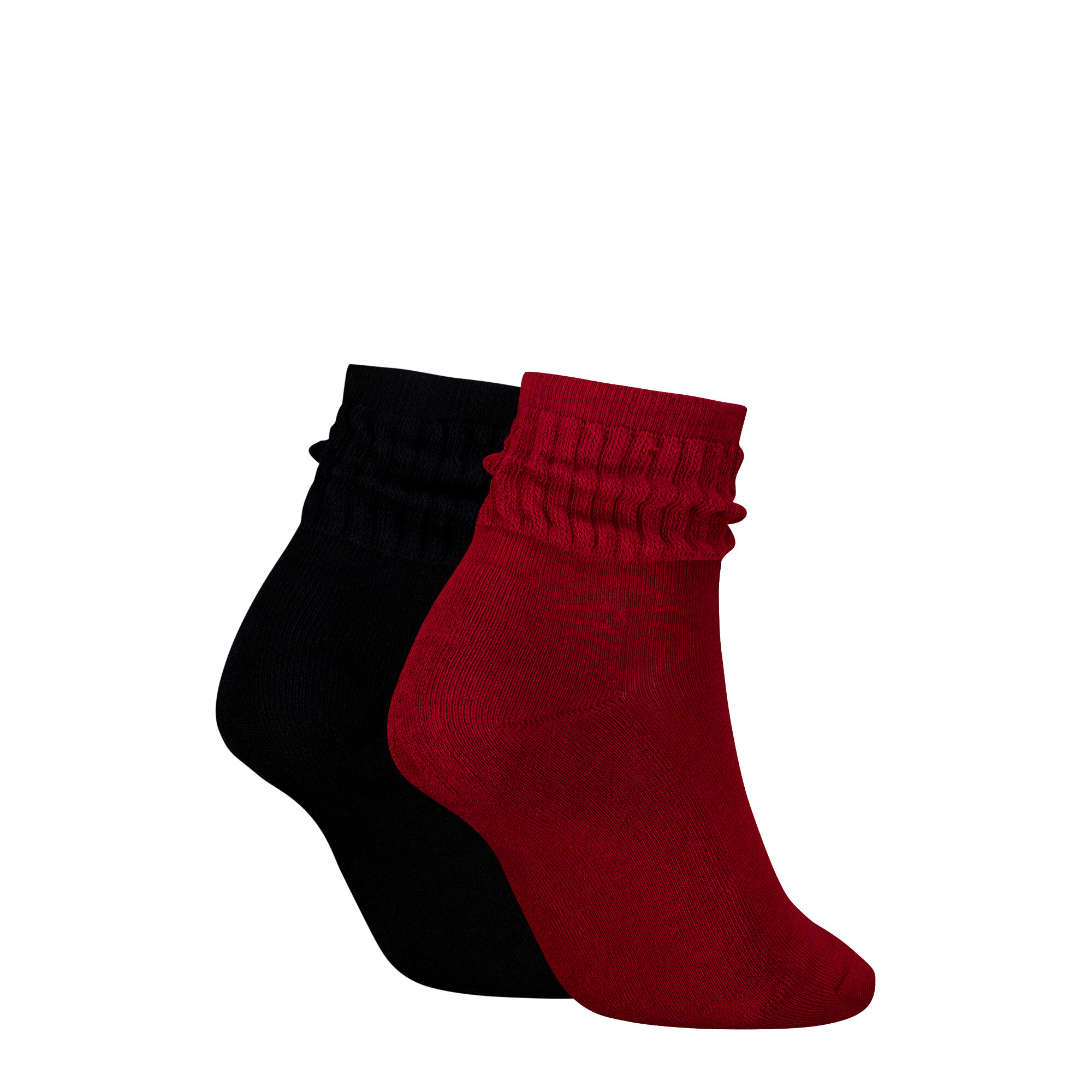 Women's Puma's Classic Short Slouch Socks 2 Pack, Red, Size 39-42, Clothing