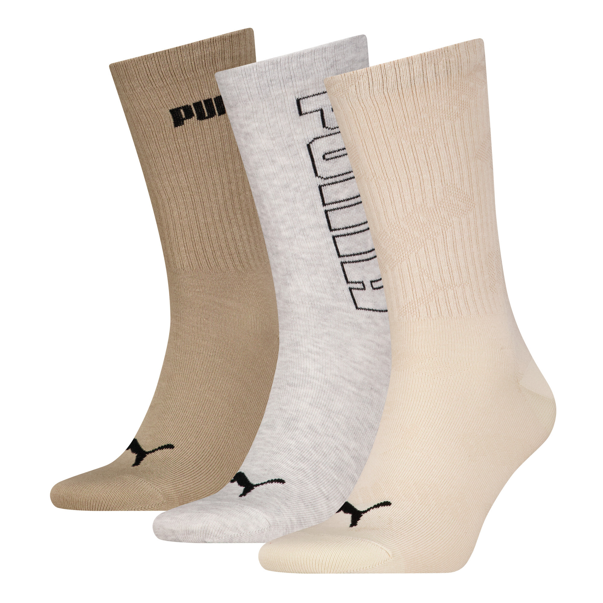 PUMA uniseks lange sokken, sand combo