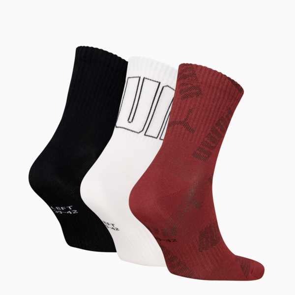 Short Socks 3 Pack Unisex, red combo, large-MEX