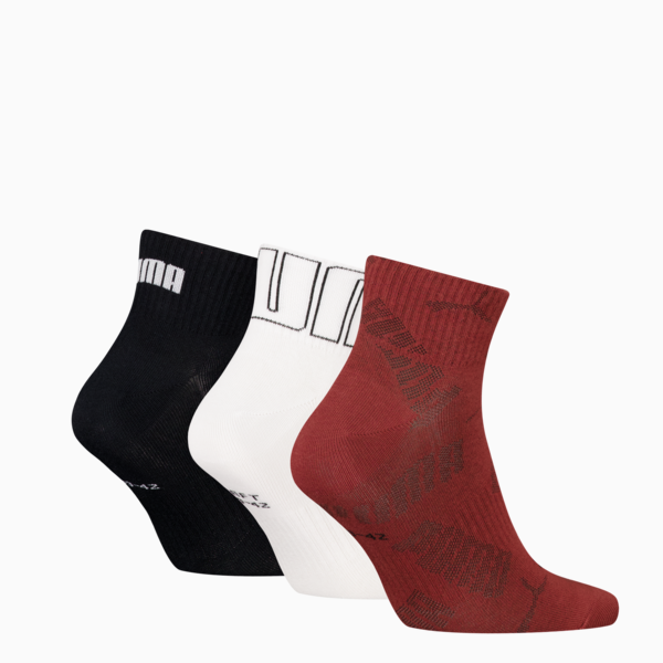 Short Socks 3 Pack Unisex, red combo, large-MEX